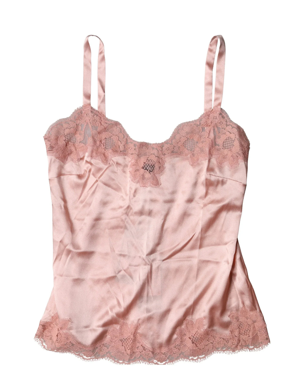 Dolce & Gabbana Light Pink Floral Lace Lingerie Top Underwear - Zeiniez