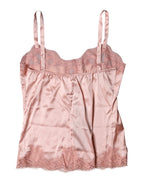 Dolce & Gabbana Light Pink Floral Lace Lingerie Top Underwear