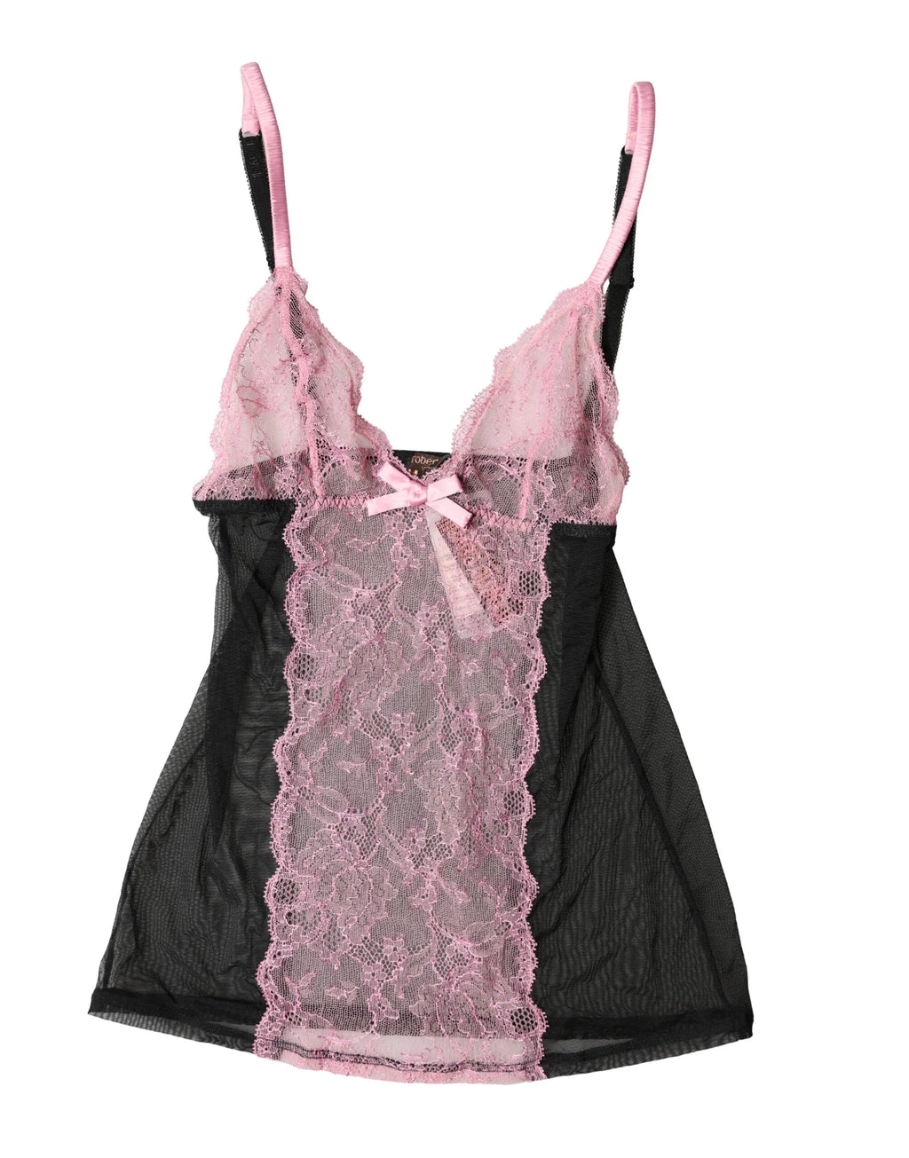 Roberto Cavalli Black Pink Floral Lace Lingerie Top Underwear - Zeiniez