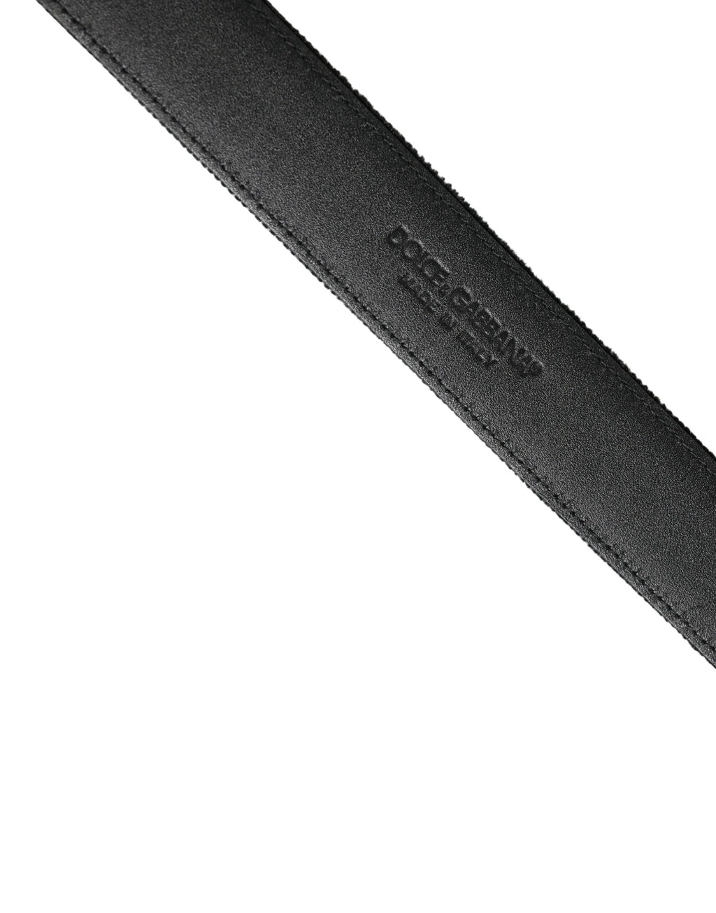 Dolce & Gabbana Black Suede Silver Tone Metal Buckle Men Belt - Zeiniez