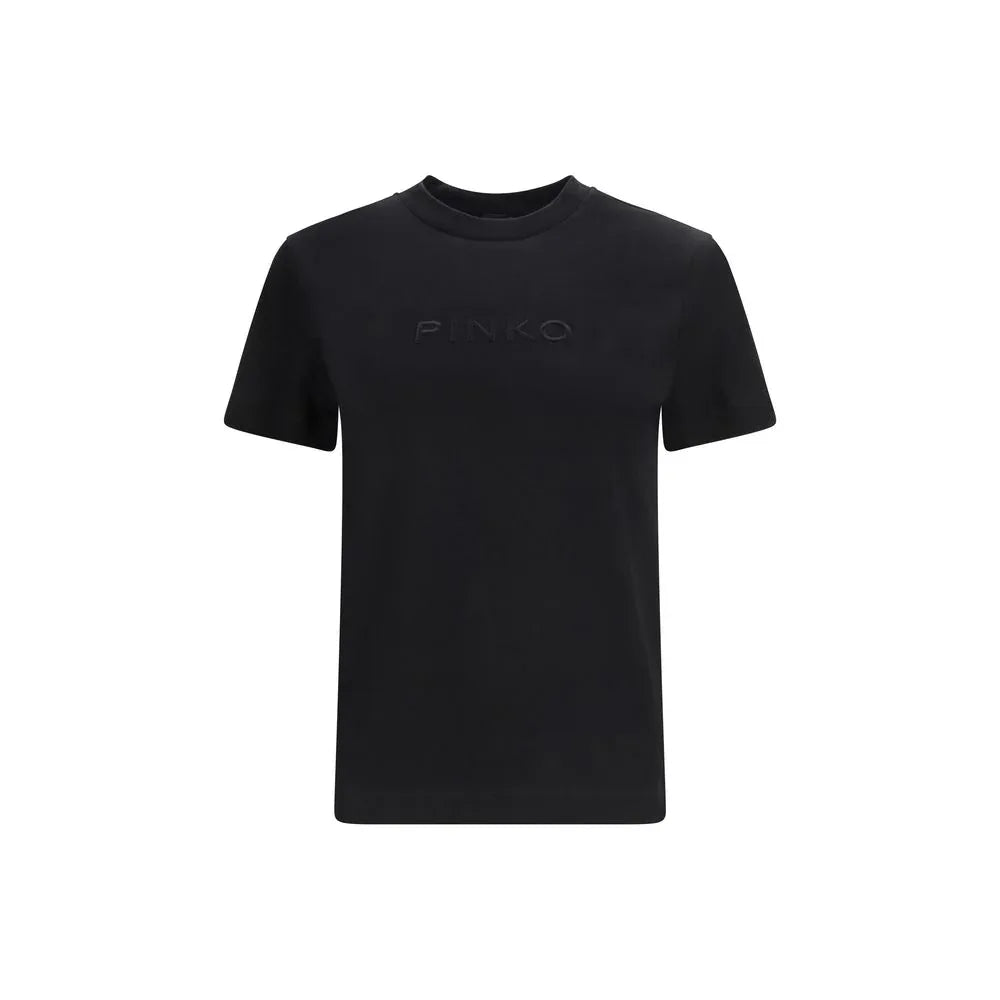 PINKO Black Cotton T-Shirt - Zeiniez