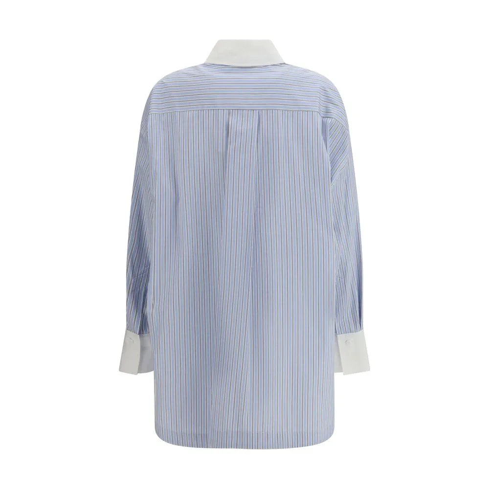 The Attico Blue Cotton Pattern Shirt - Zeiniez
