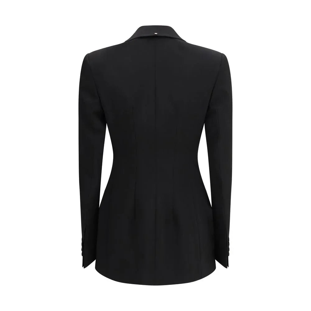 Max Mara Black Fleece Wool Blazer - Zeiniez