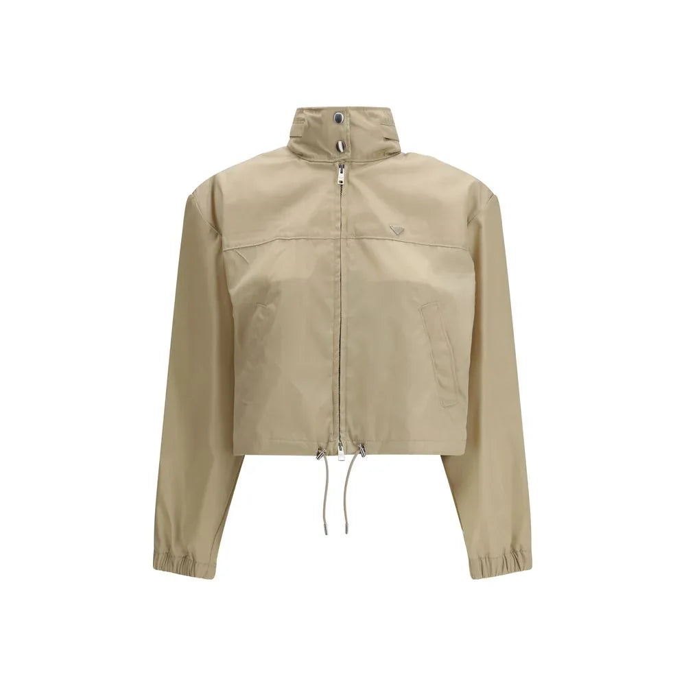 Prada Beige Recycled Polyamide Shell Jacket - Zeiniez
