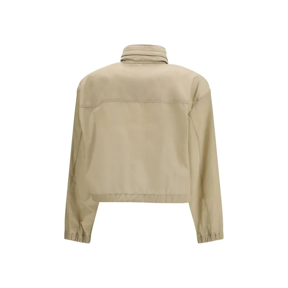 Prada Beige Recycled Polyamide Shell Jacket - Zeiniez