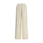 Loulou De Saison Beige Silk Casual Pants - Zeiniez