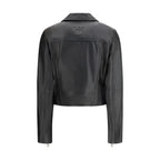 PINKO Black Leather Jacket - Zeiniez