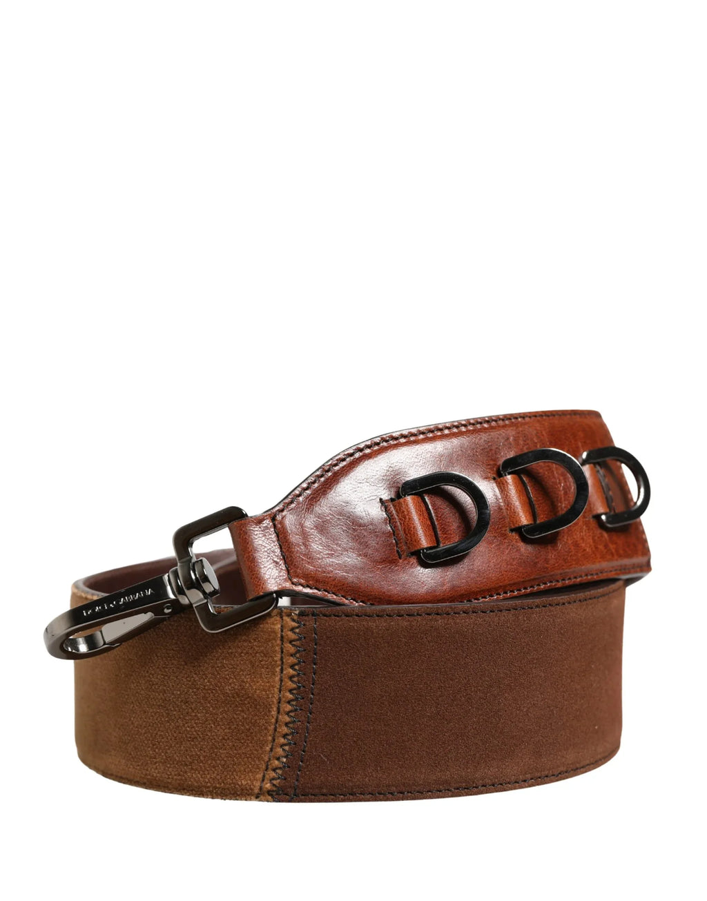 Dolce & Gabbana Brown Horse Velvet Leather Bag Accessory Shoulder Strap - Zeiniez