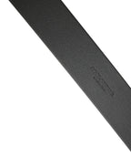 Dolce & Gabbana Black Calf Leather Silver Metal Buckle Belt - Zeiniez
