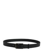Dolce & Gabbana Black Calf Leather Gold Metal Buckle Belt - Zeiniez
