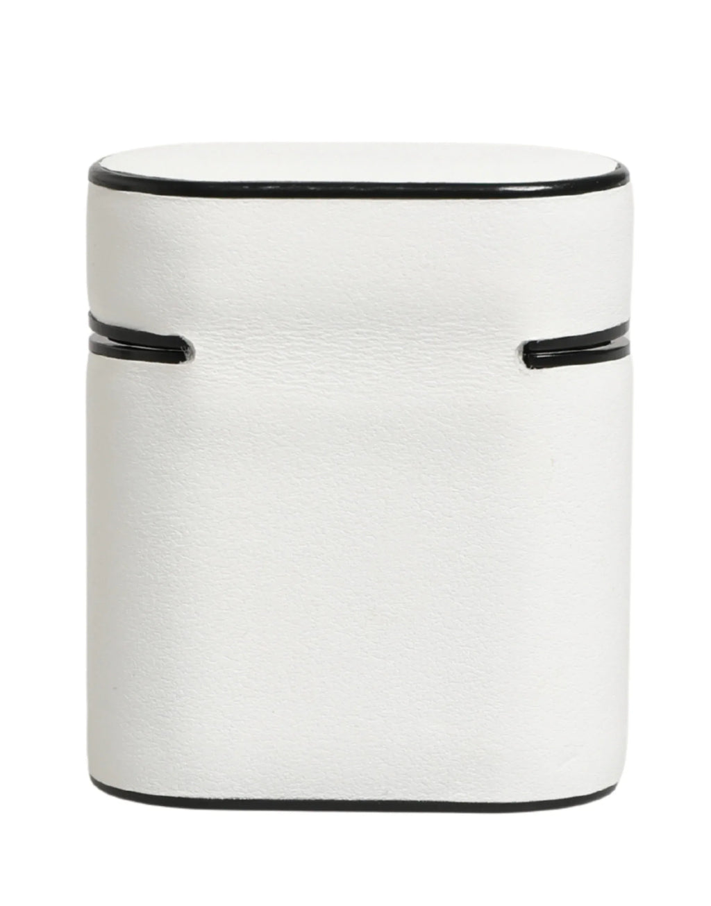 Dolce & Gabbana White Calf Leather Logo Print Flip Holder Airpods Case - Zeiniez