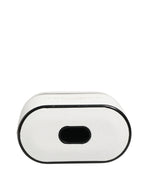 Dolce & Gabbana White Calf Leather Logo Print Flip Holder  Airpods Case