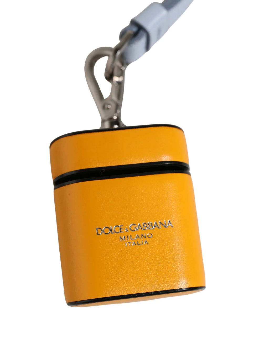 Dolce & Gabbana Case Yellow Calf Leather Logo Flip Holder Strap Airpods - Zeiniez