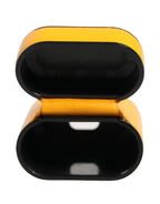 Dolce & Gabbana Case Yellow Calf Leather Logo Flip Holder Strap Airpods - Zeiniez