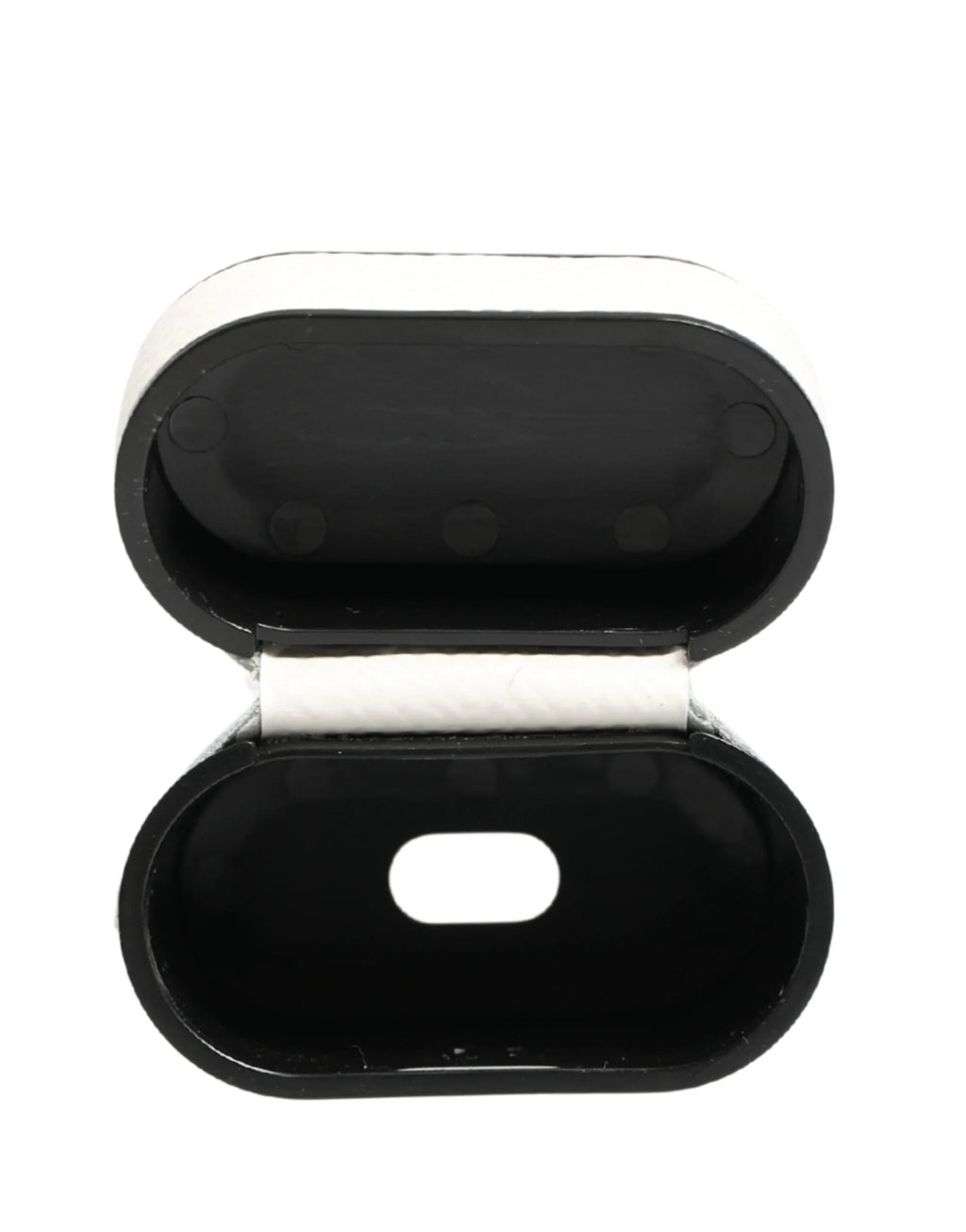 Dolce & Gabbana White Calf Leather Logo Flip Holder Strap Airpods Case - Zeiniez