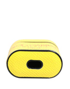 Dolce & Gabbana Yellow Calf Leather Logo Flip Holder Strap Airpods Case - Zeiniez