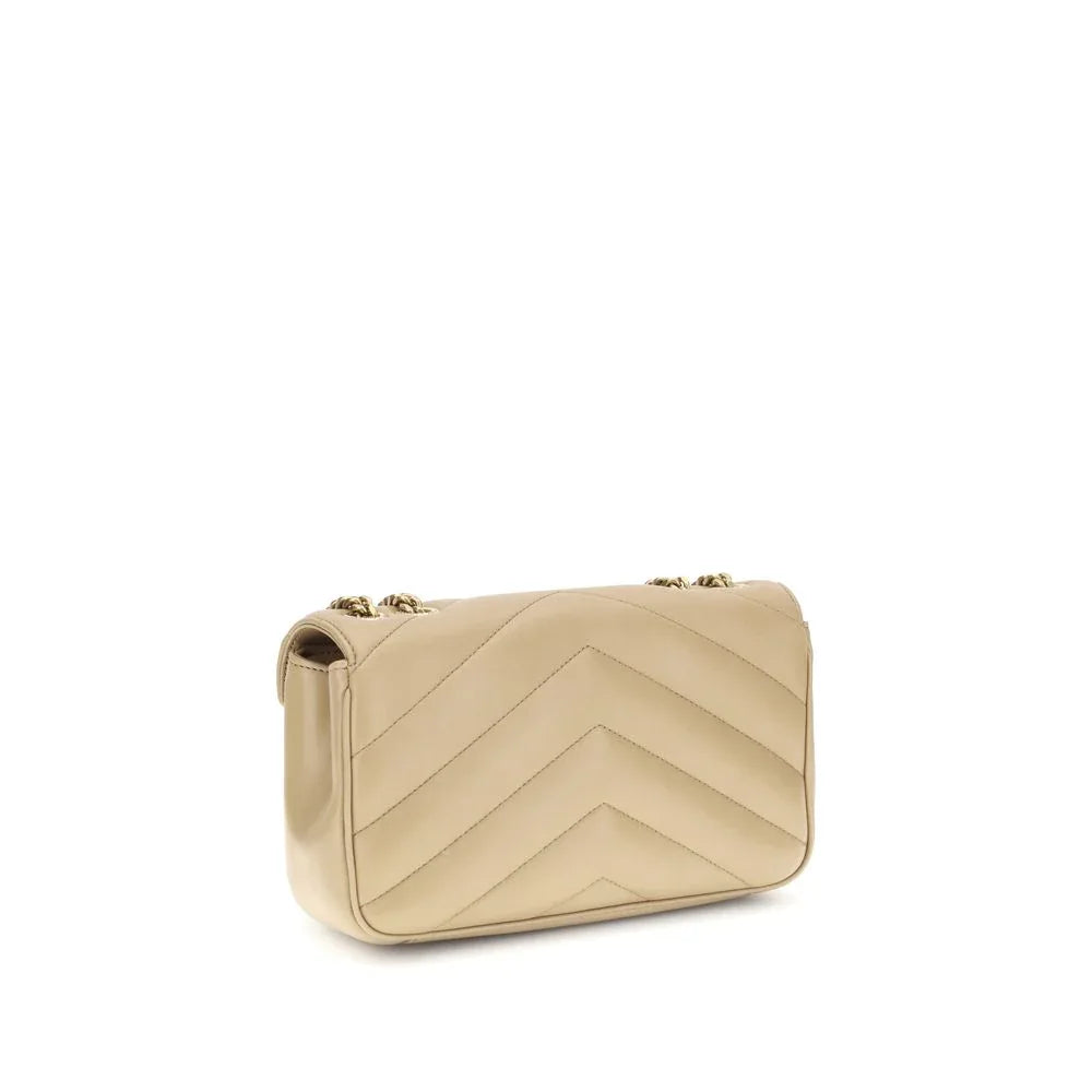 Saint Laurent Beige Lamb Ovis Aries Aries Shoulder Bag - Zeiniez