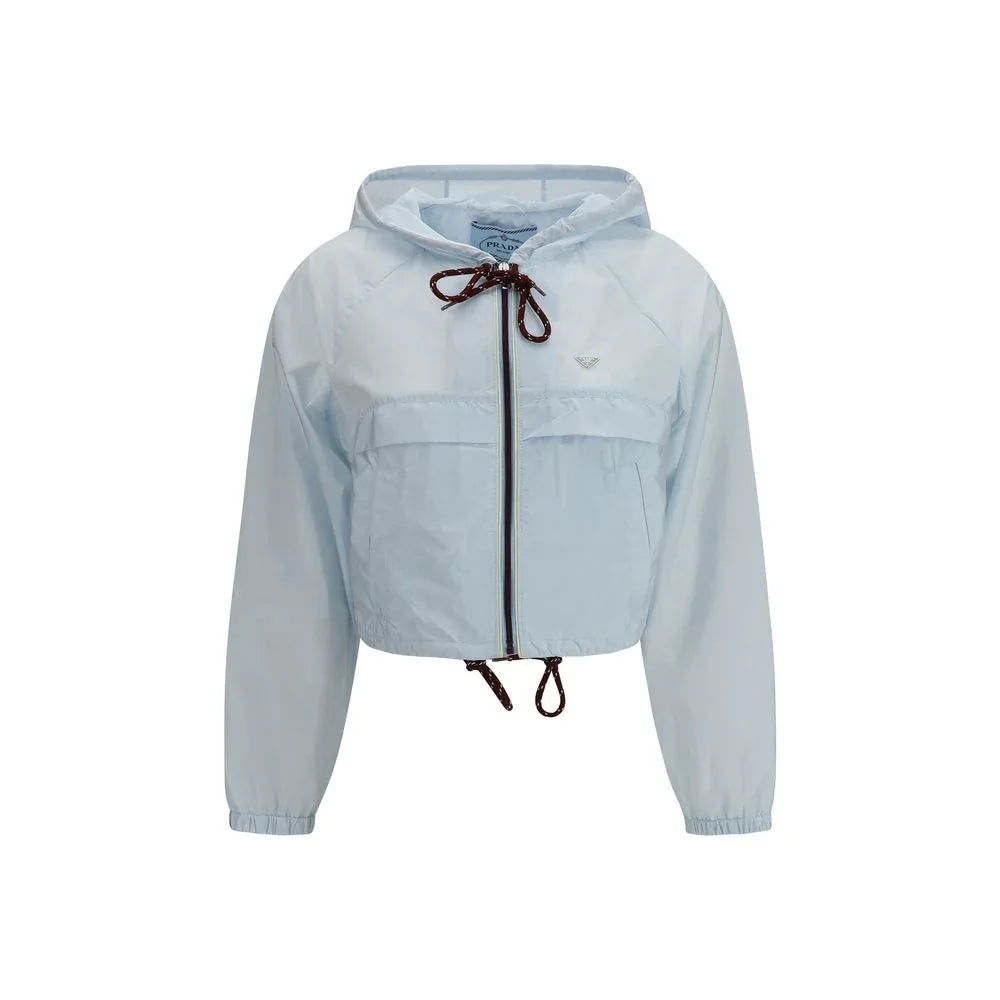 Prada Blue Recycled Polyamide Shell Jacket - Zeiniez