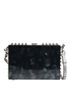Dolce & Gabbana Black Acrylic Plexiglass Studded DOLCE BOX Clutch Bag - Zeiniez