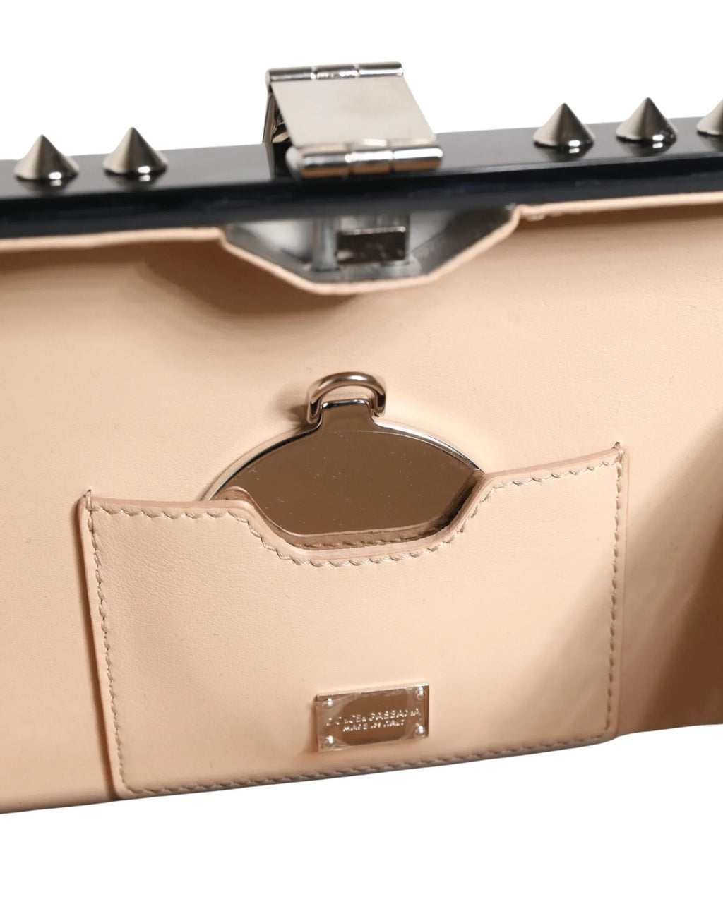 Dolce & Gabbana Black Acrylic Plexiglass Studded DOLCE BOX Clutch Bag - Zeiniez