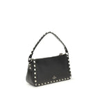 Valentino Garavani Black Calf Leather Bos Taurus Shoulder Bag - Zeiniez