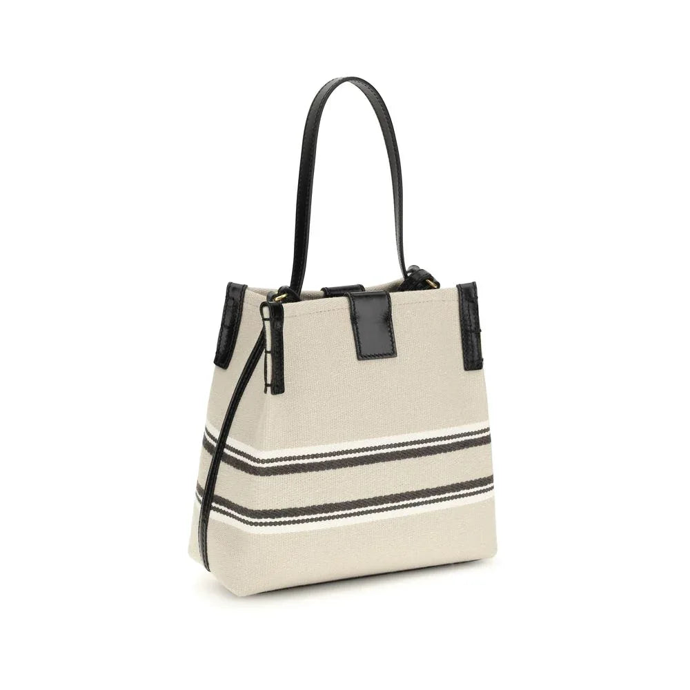 Balmain Beige Cotton Shoulder Bag - Zeiniez