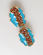 Dolce & Gabbana Gold Brass BOOM Cartoon Crystal Clip-On Women - Zeiniez