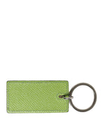 Dolce & Gabbana Green Calf Leather DG Logo Metal Ring Keyring Keychain - Zeiniez