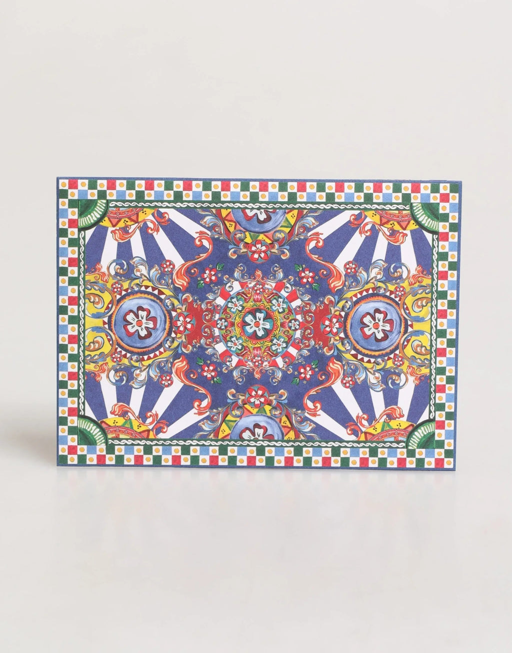 Dolce & Gabbana Multicolor Carretto Siciliano Envelope Post Card Holder - Zeiniez