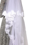 Dolce & Gabbana White Floral LaceNylon Floor Length 3M Long Veil - Zeiniez