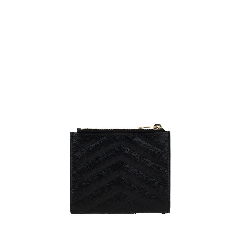 Saint Laurent Black Calf Leather Bos Taurus Wallet