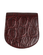Dolce & Gabbana Burgundy Exotic Skin Condom Case Holder Pocket Wallet