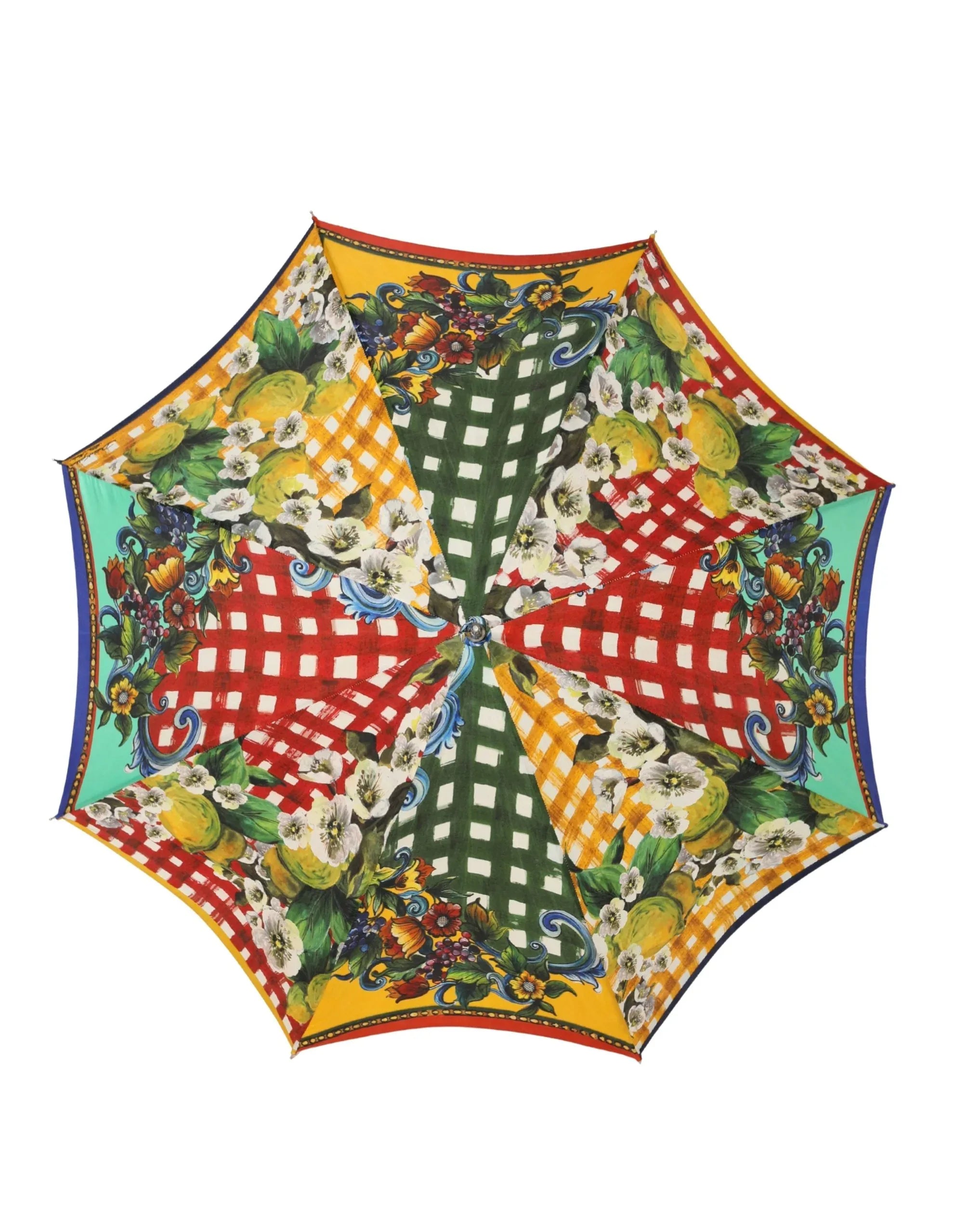 Dolce & Gabbana Multicolor Carretto Siciliano Print Collapsible Umbrella - Zeiniez