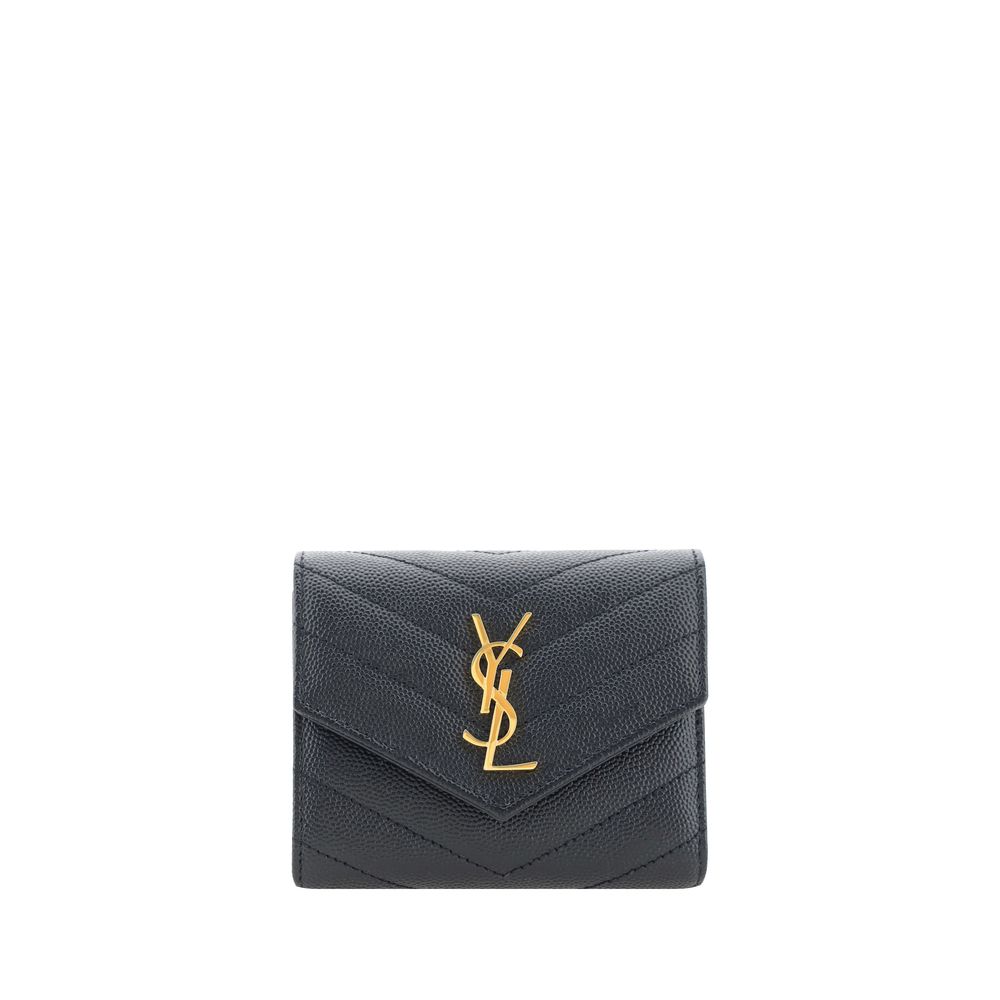 Saint Laurent Black Calf Leather Bos Taurus Wallet