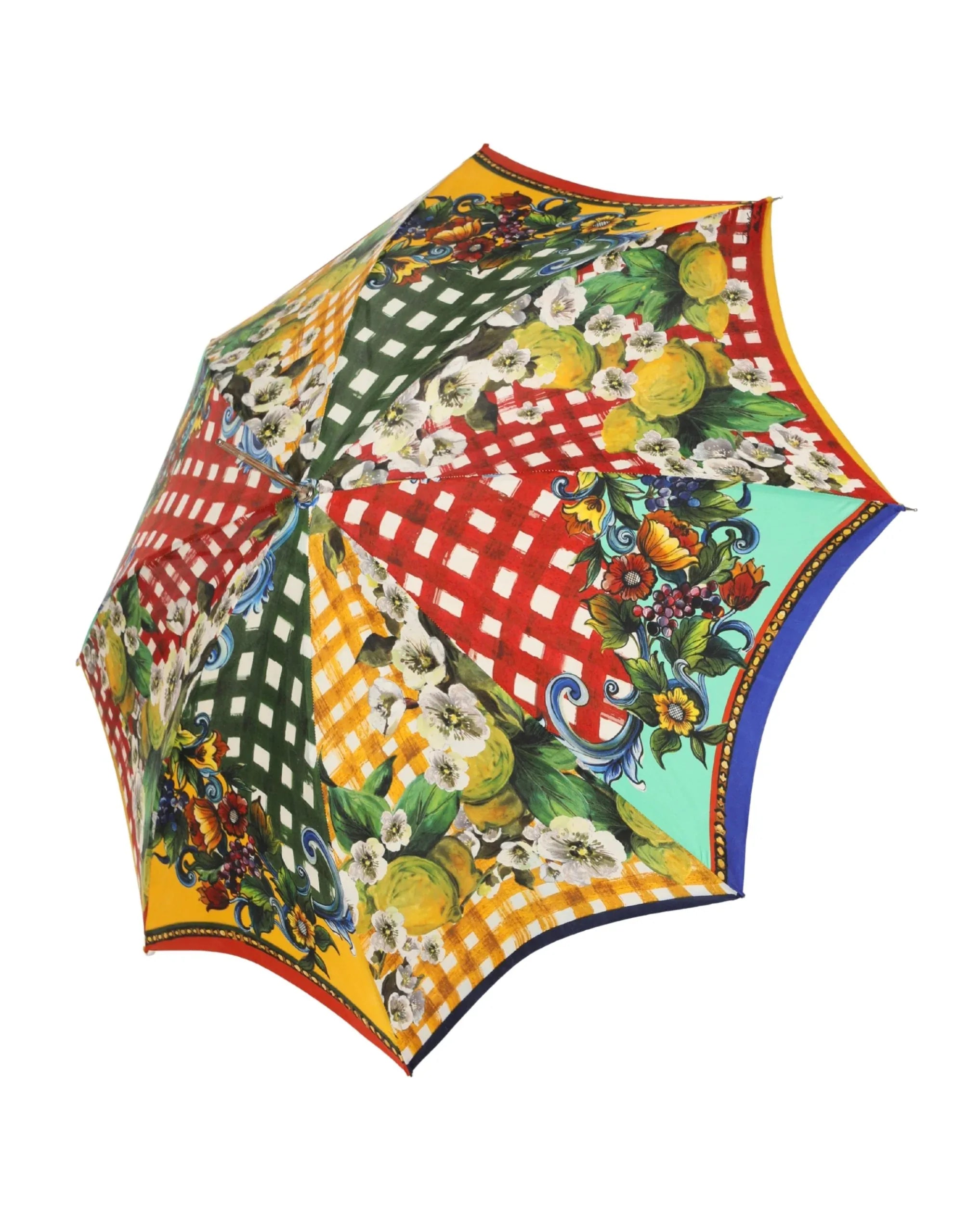 Dolce & Gabbana Multicolor Carretto Siciliano Print Collapsible Umbrella - Zeiniez