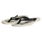Dolce & Gabbana White Pineapple Print Slides Flip Flops Shoes - Zeiniez