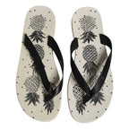 Dolce & Gabbana White Pineapple Print Slides Flip Flops Shoes - Zeiniez