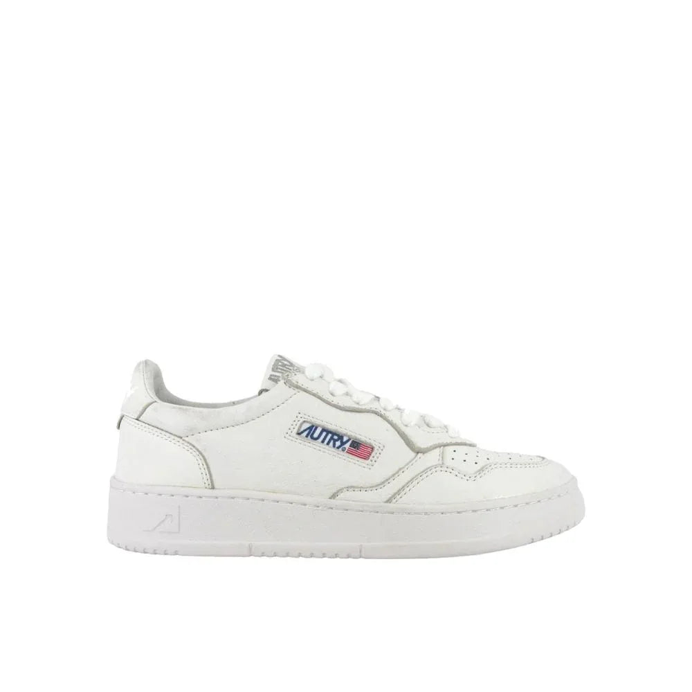 Autry White Leather Athletic Sneakers - Zeiniez