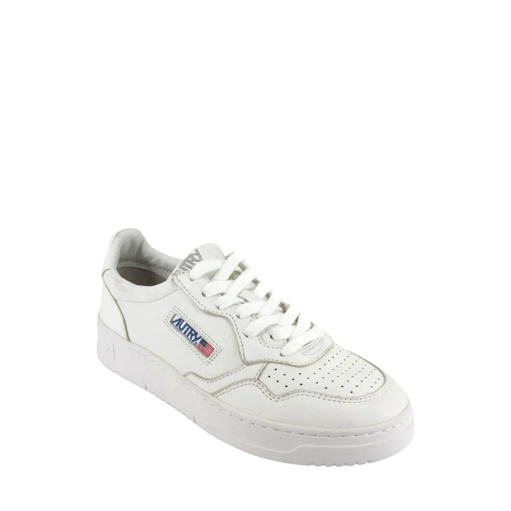 Autry White Leather Athletic Sneakers - Zeiniez