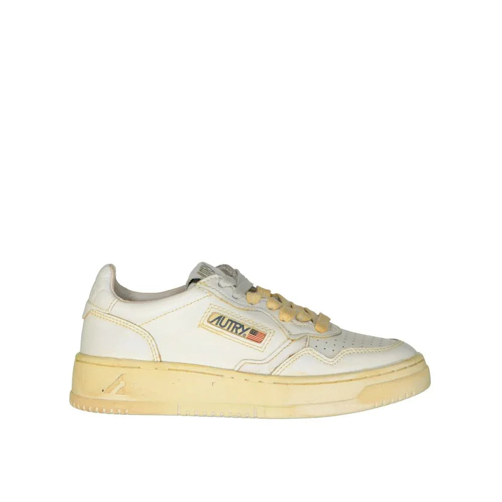 Autry White Leather Low Top Sneakers - Zeiniez