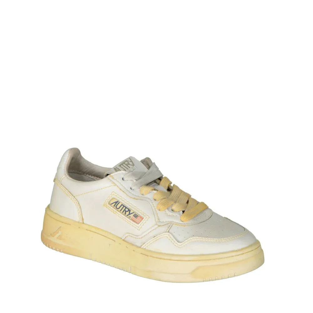 Autry White Leather Low Top Sneakers - Zeiniez