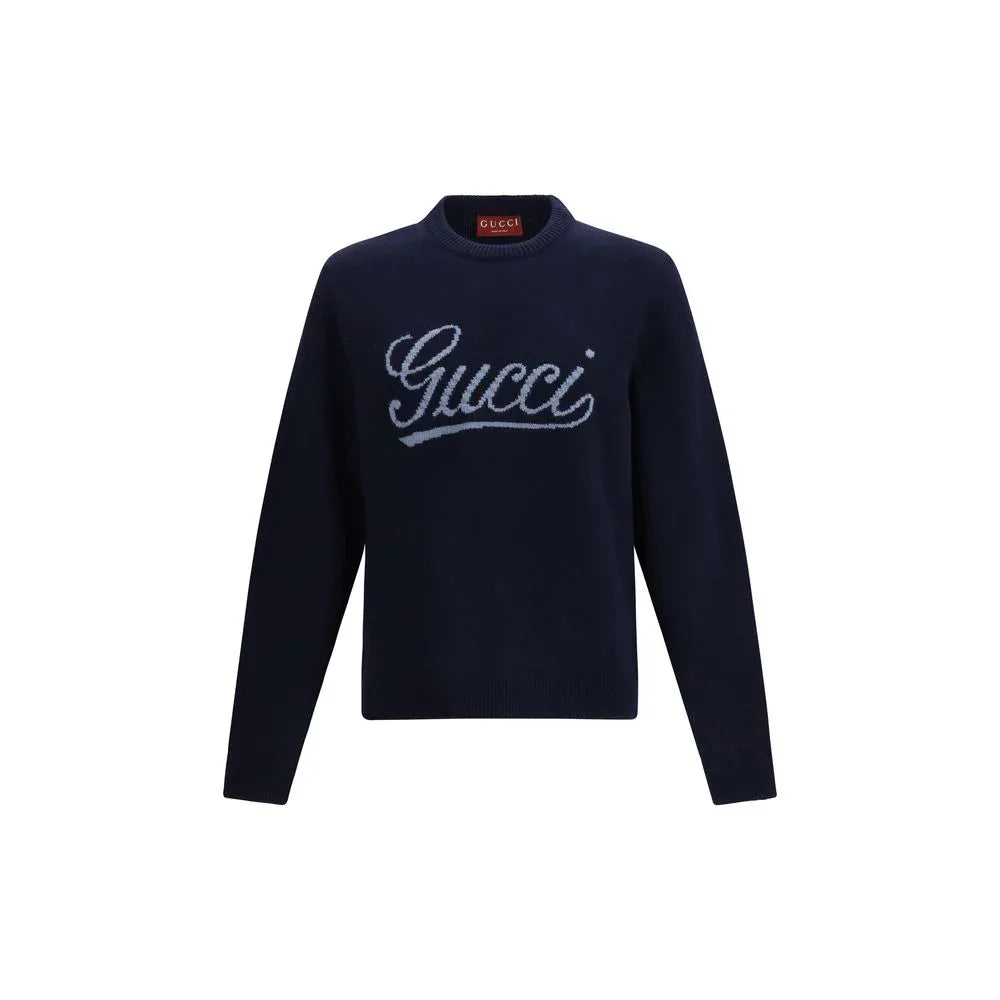 Gucci Blue Wool Sweatshirt - Zeiniez