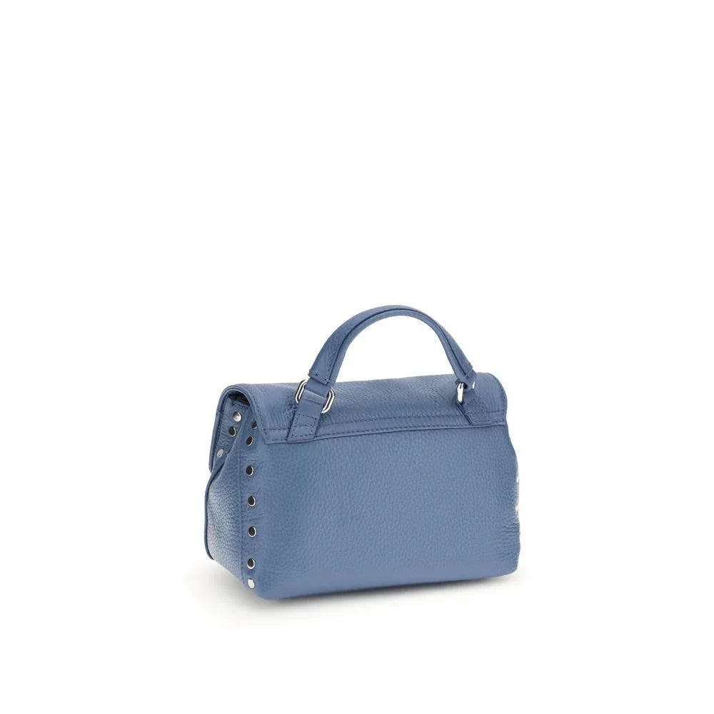 Zanellato Blue Calf Leather Bos Taurus Shoulder Bag - Zeiniez