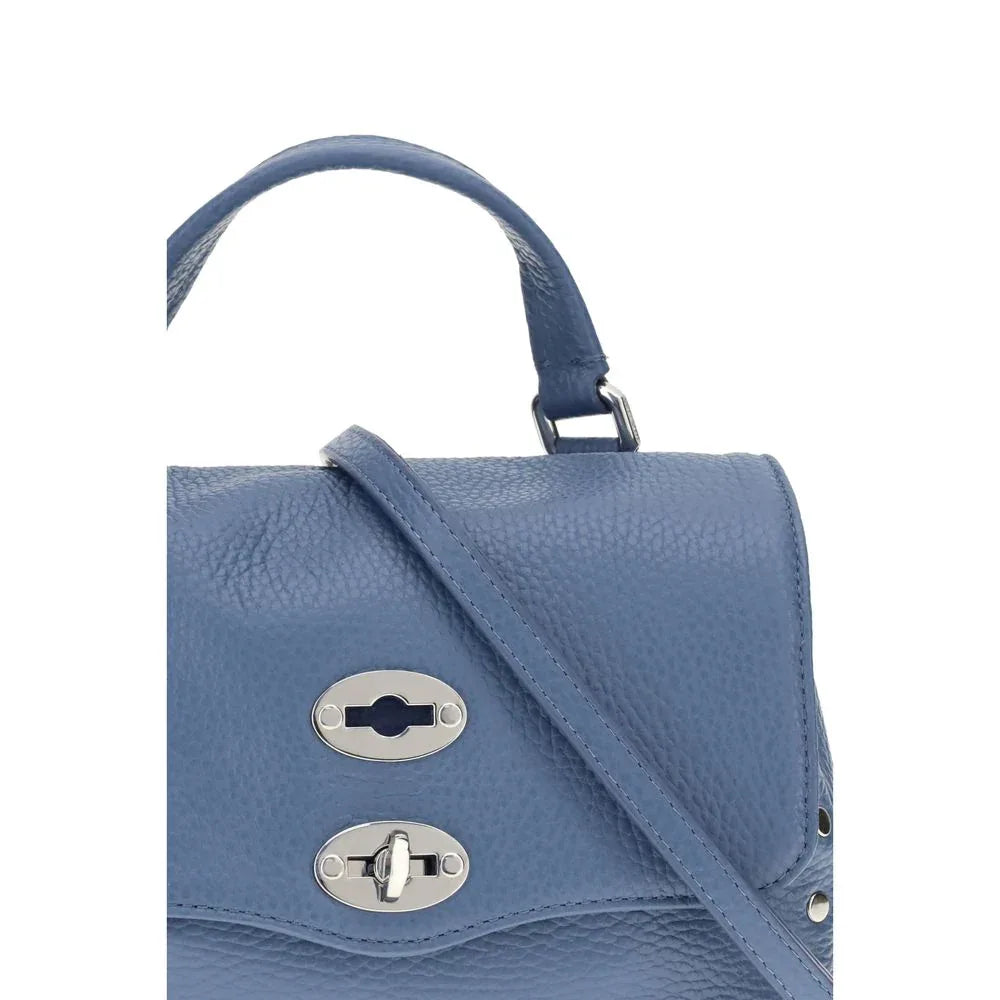 Zanellato Blue Calf Leather Bos Taurus Shoulder Bag - Zeiniez