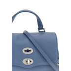 Zanellato Blue Calf Leather Bos Taurus Shoulder Bag - Zeiniez
