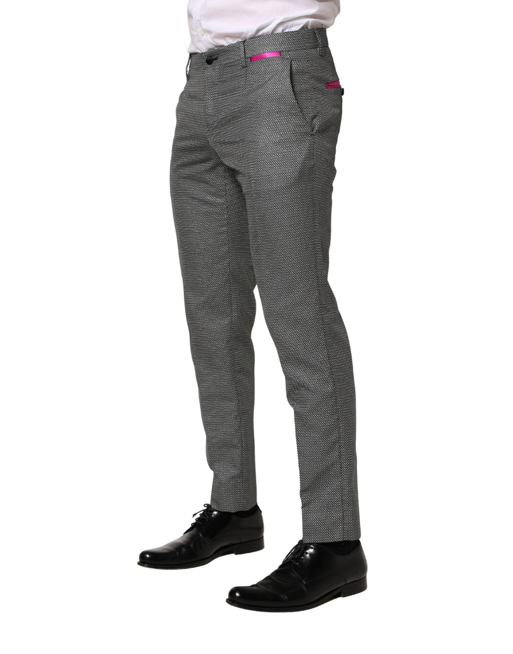 Dolce & Gabbana Gray Viscose Skinny Men Dress Trouser Pants - Zeiniez