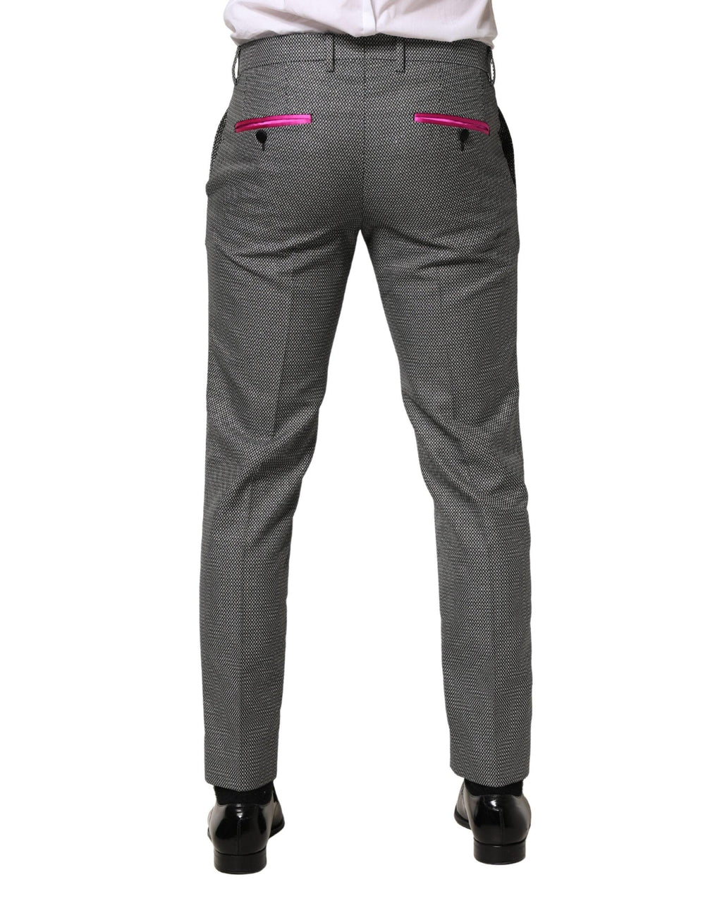 Dolce & Gabbana Gray Viscose Skinny Men Dress Trouser Pants - Zeiniez