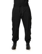Dolce & Gabbana Black Polyester Cargo Jogger Men Trouser Pants - Zeiniez