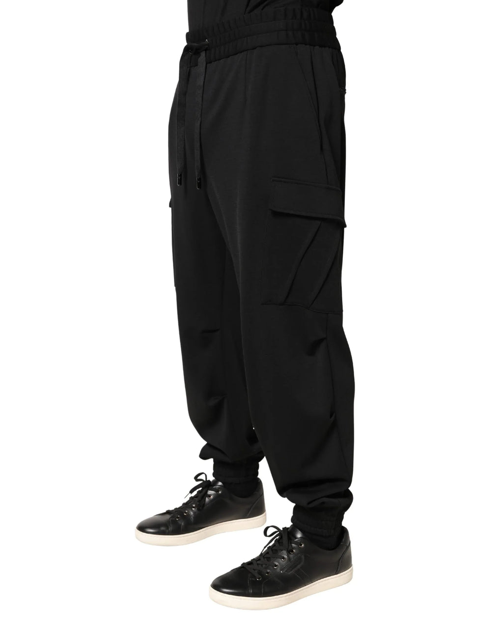 Dolce & Gabbana Black Polyester Cargo Jogger Men Trouser Pants - Zeiniez