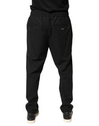 Dolce & Gabbana Black Wool Skinny Jogger Trouser Pants - Zeiniez